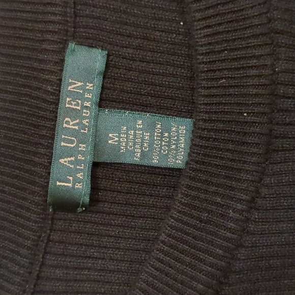 Lauren Ralph Lauren Red & Black Striped Sweater Size Medium - Picture 2 of 4